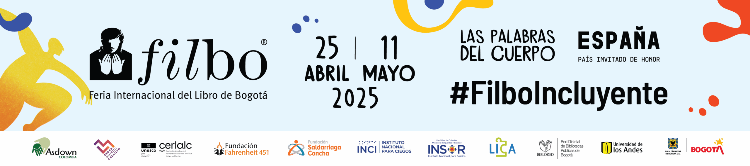 FSC-FILBo Banner_900x200 Logotipo de la FILBO 2025 con España como país invitado de honor, que se realiza entre el 25 de abril y e l 11 de mayo con el eslogan 'Las palabras del cuerpo'