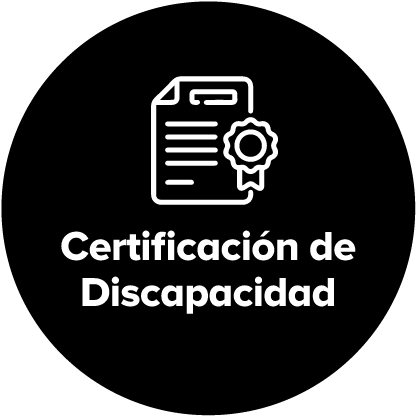 Ícono de documento de certificación de discapacidad