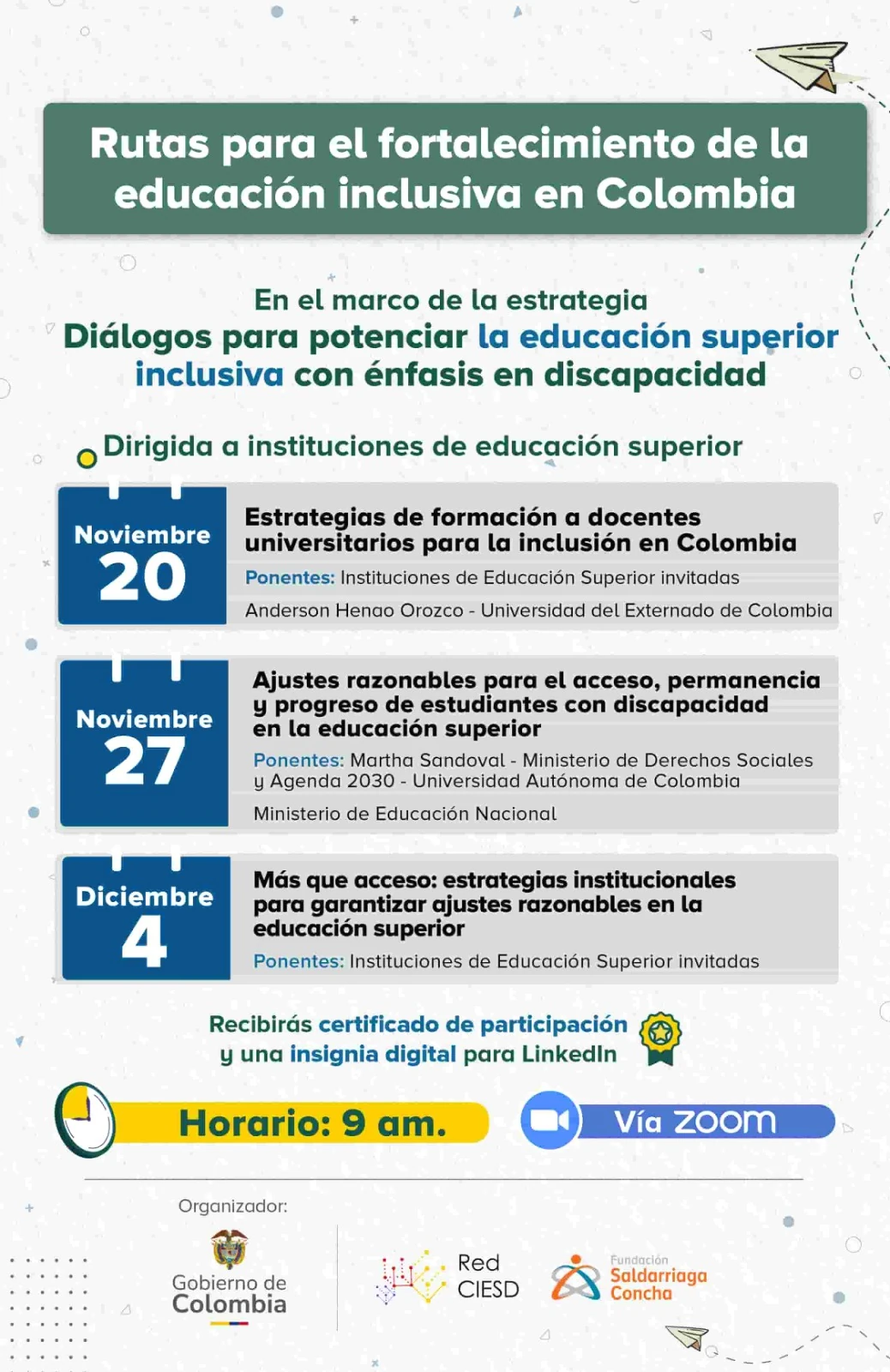 Ciclo de los diálogos a través de sus 10 fechas