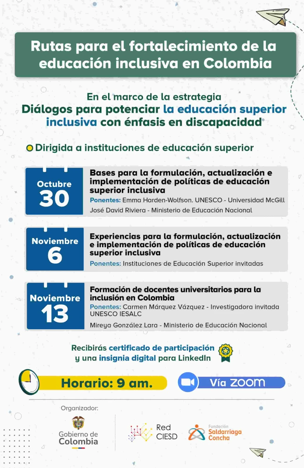 Ciclo de los diálogos a través de sus 10 fechas