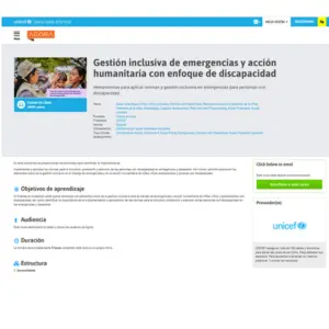 Curso Virtual Gestión inclusiva de emergencias y acción humanitaria