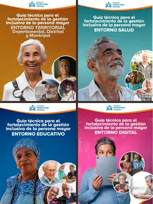 Mosaico de portadas de las Guías Técnicas para la Gestión Inclusiva de la Persona Mayor